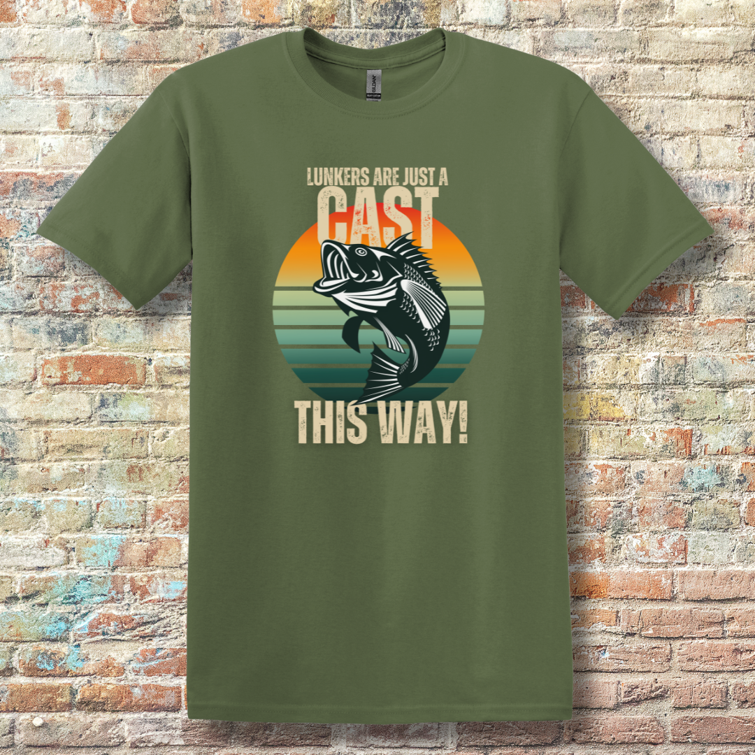 This is image of Lunkers are Just a Cast This Way T-Shirt version 5
