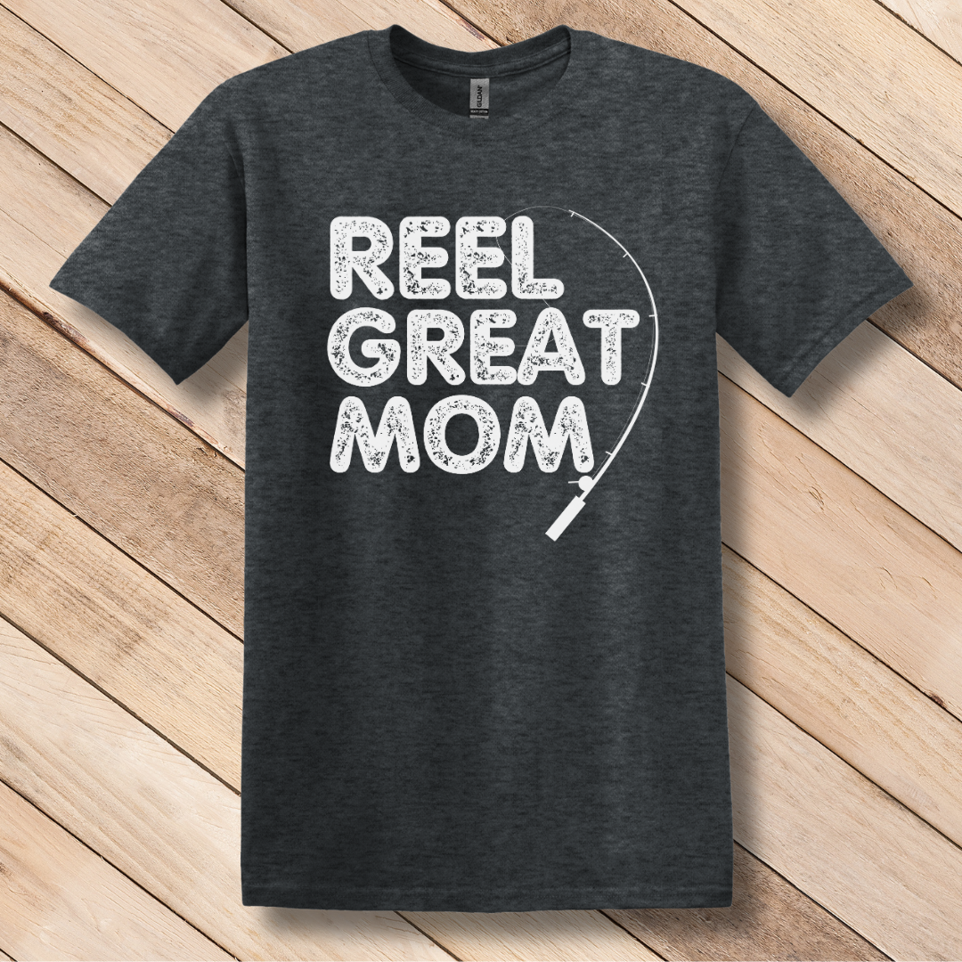 This is image of Reel Great Mom T-Shirt version 5