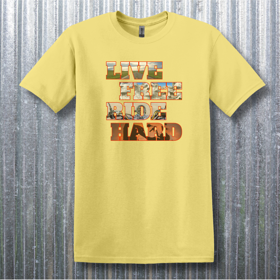 This is image of Live Free Ride Hard T-Shirt version 6