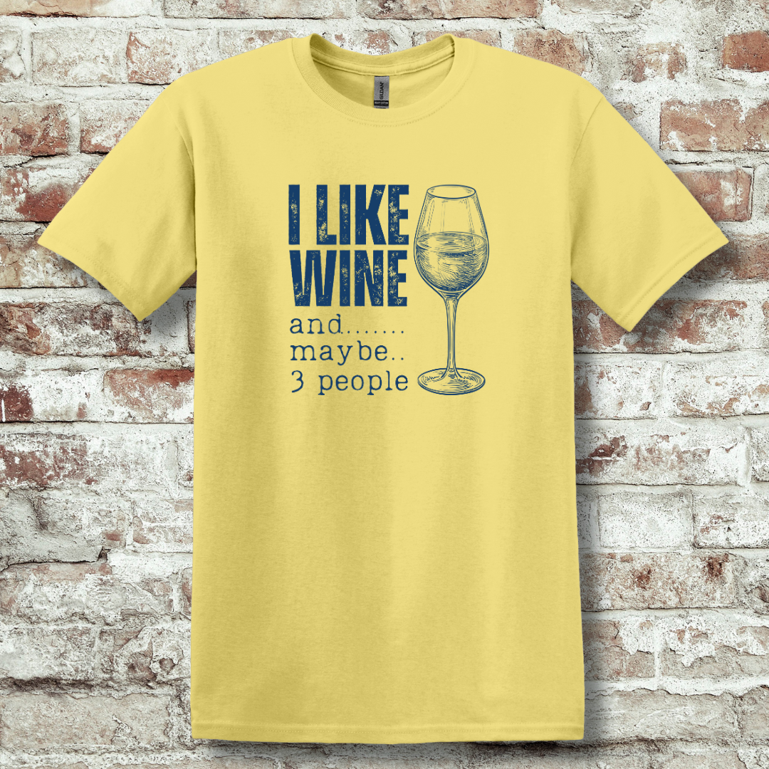 This is image of I Like Wine T-Shirt version 14