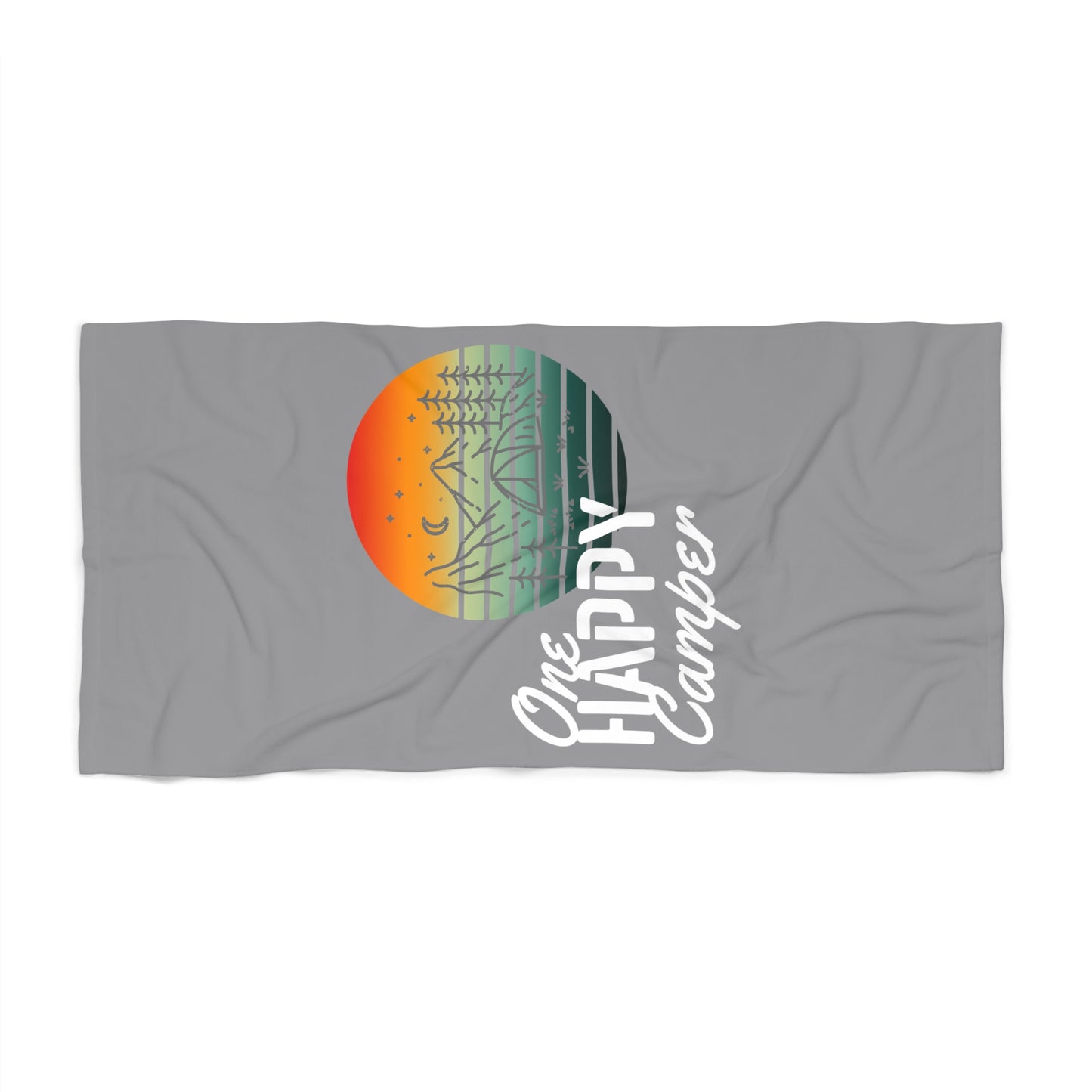 Oak Grove Expressions Beach Towel Big Size | One Happy Camper