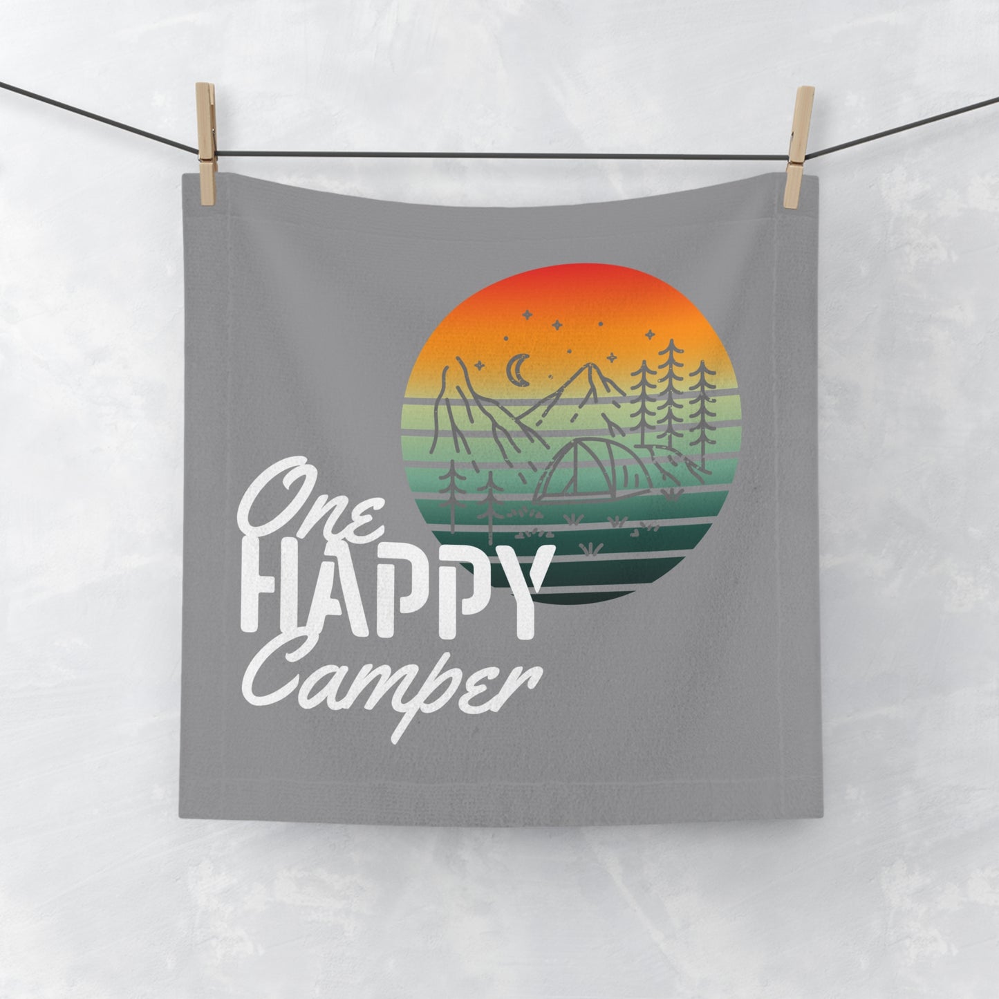 Face Towel - One Happy Camper