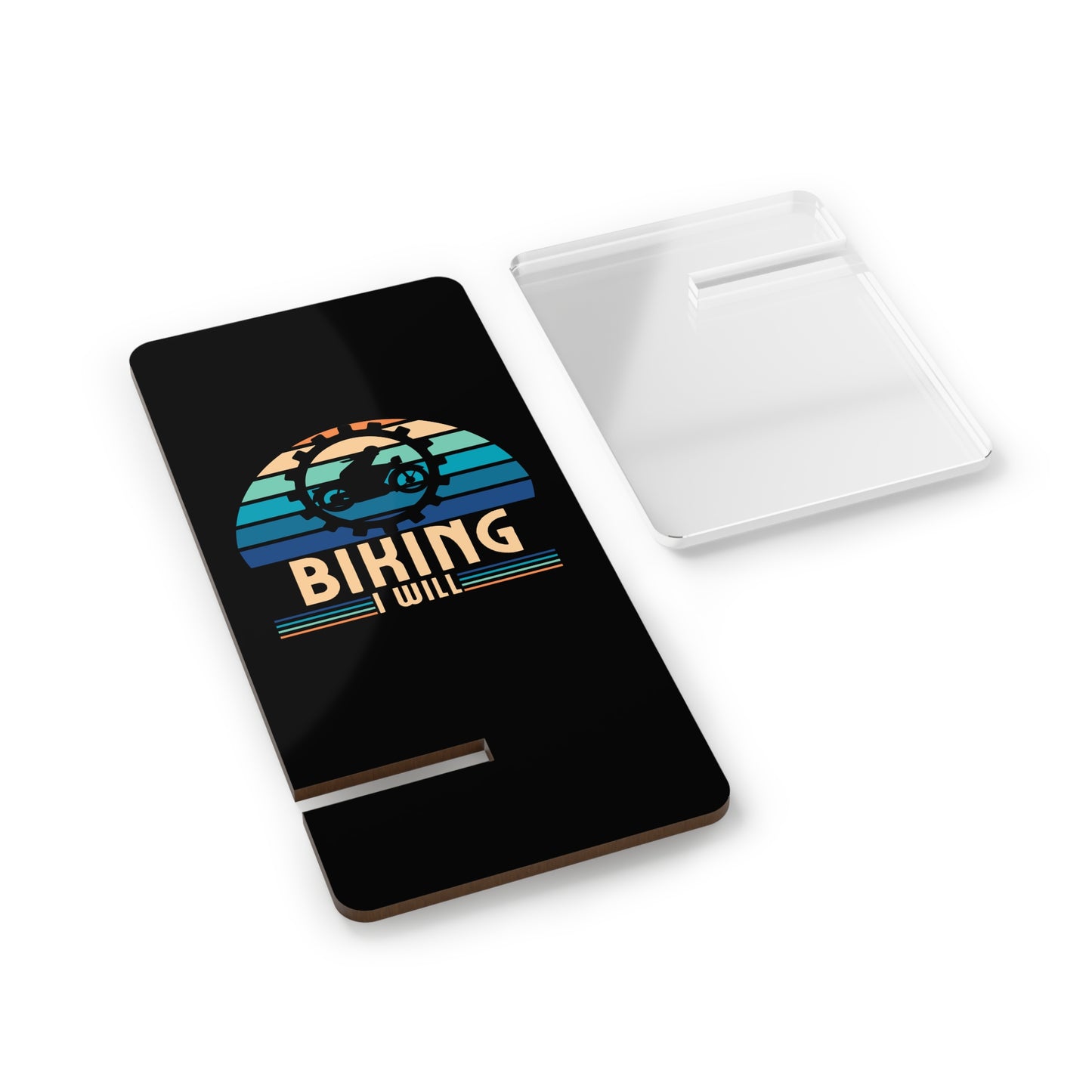 Biking I Will, Cell Phone Stand for Desk or Nightstand