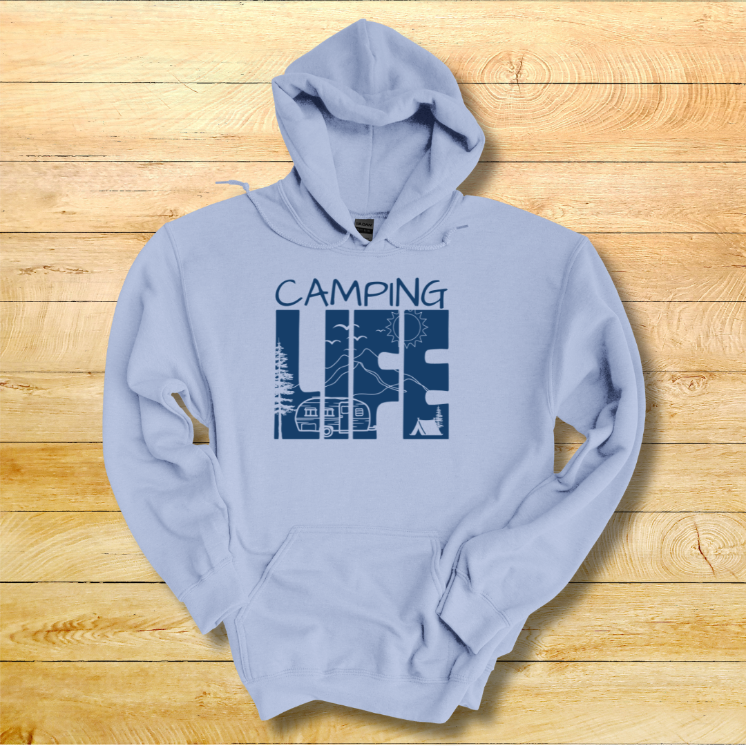This is image of Camping Life Long-Sleeve Hoodie version 7