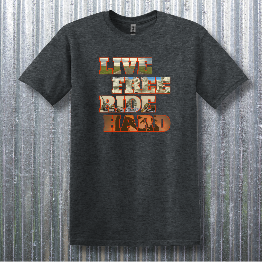 This is image of Live Free Ride Hard T-Shirt version 7