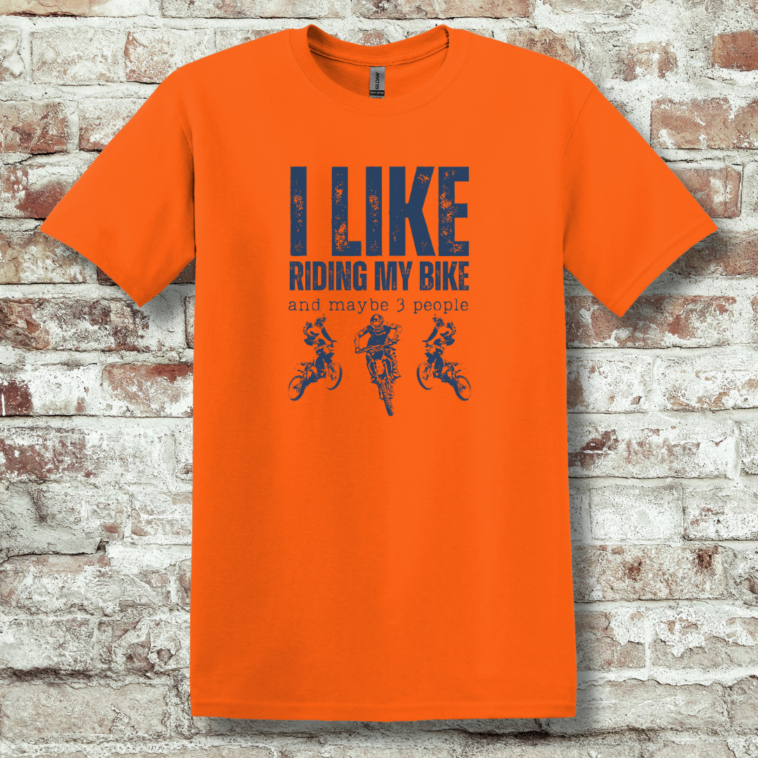 This is image of I Like Riding My Bike, Dirt Bike Version, T-Shirt version 6