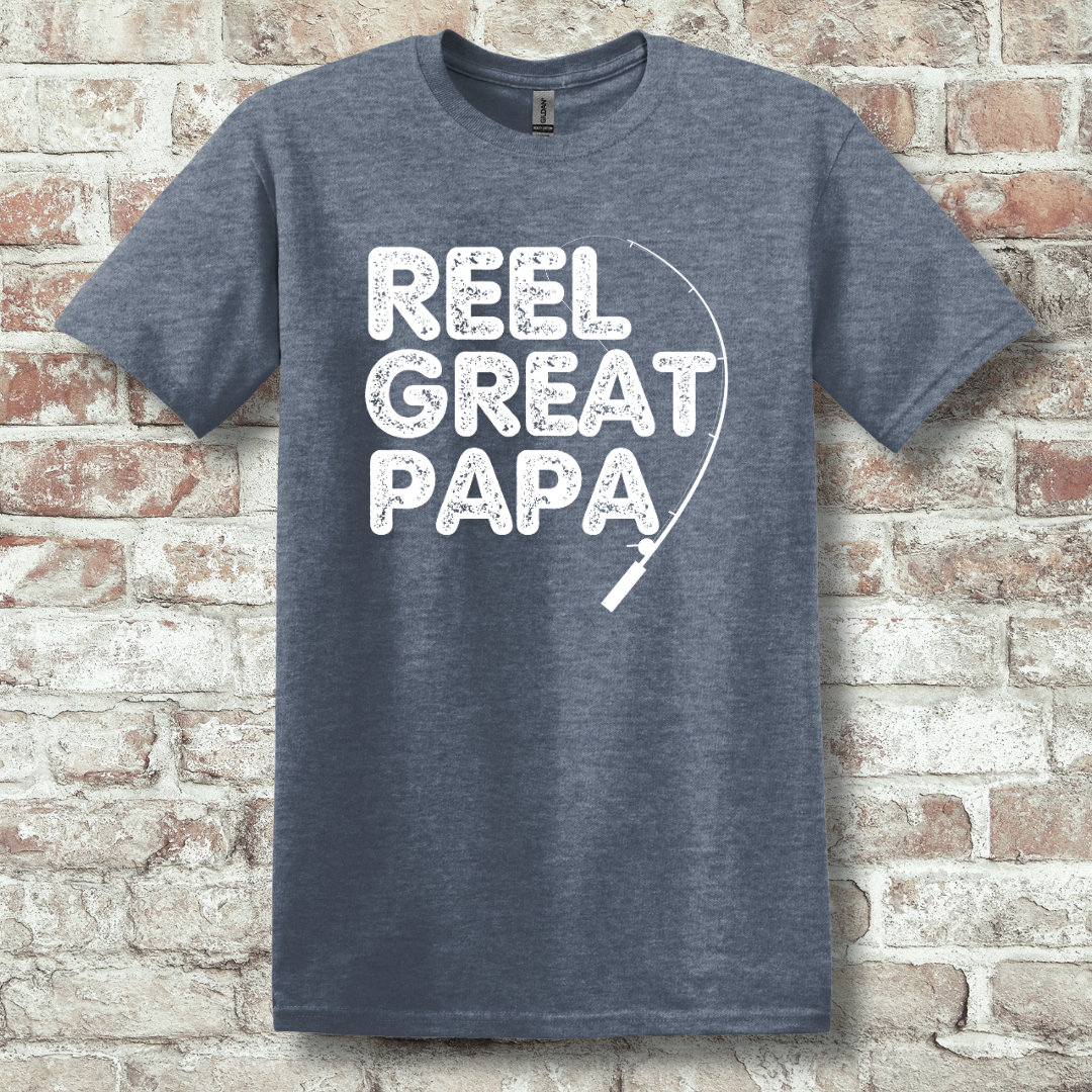 This is image of Reel Great Papa T-Shirt version 6