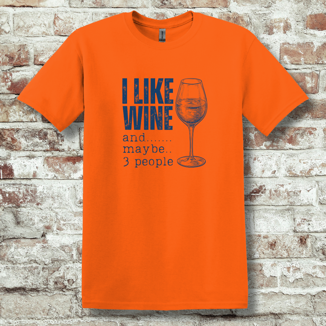 This is image of I Like Wine T-Shirt version 6