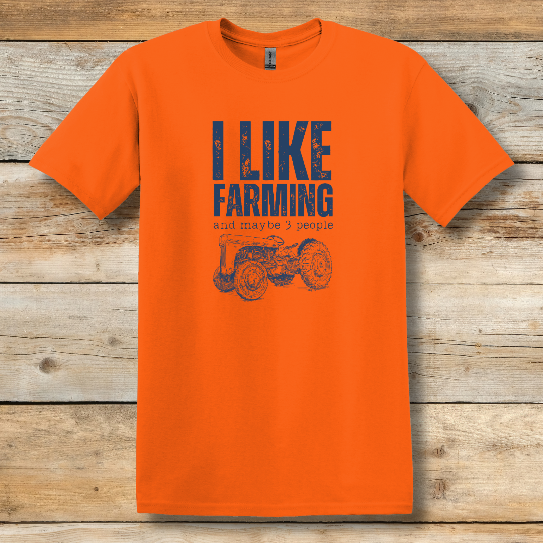 This is image of I Like Farming, Tractor Version, T-Shirt version 12