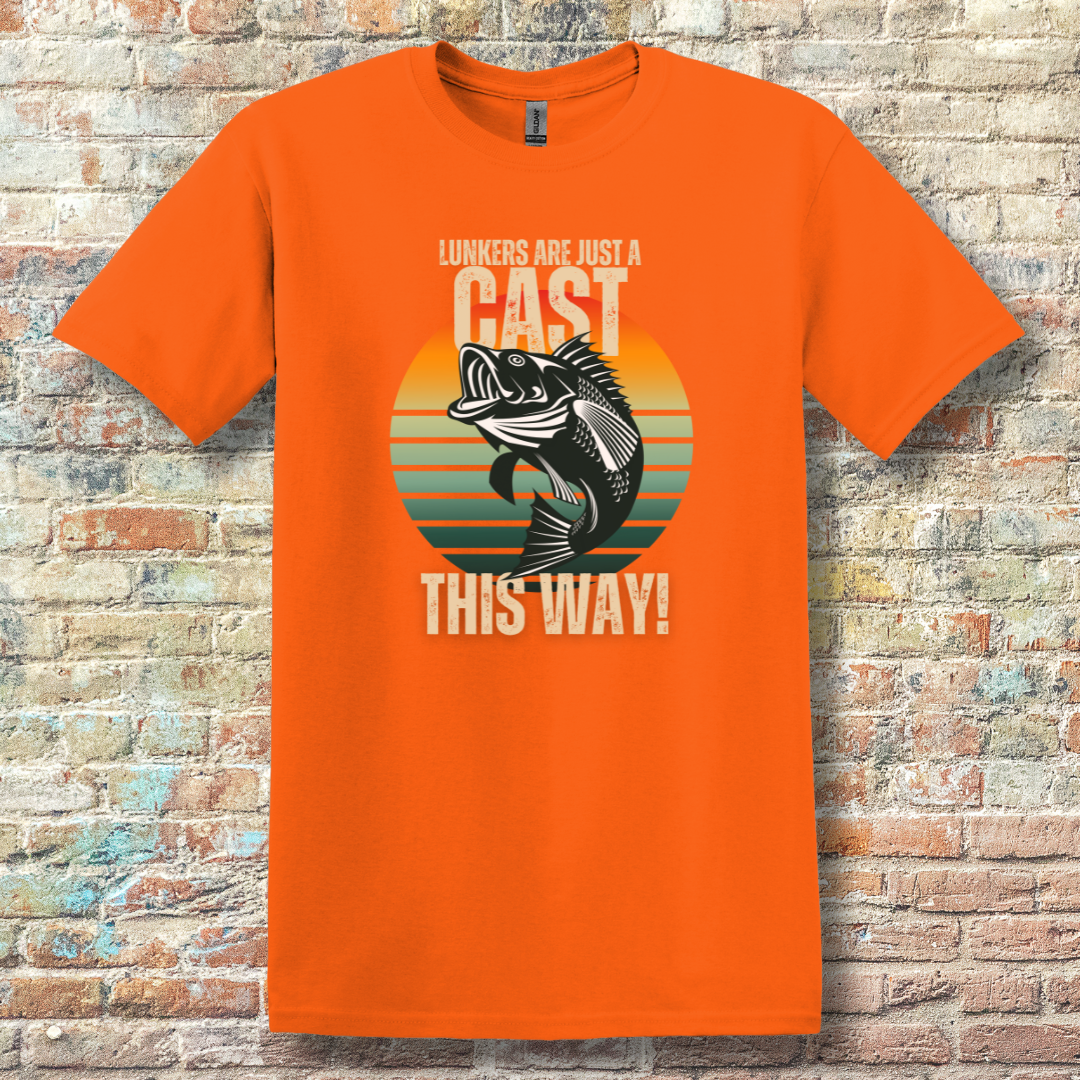 This is image of Lunkers are Just a Cast This Way T-Shirt version 6