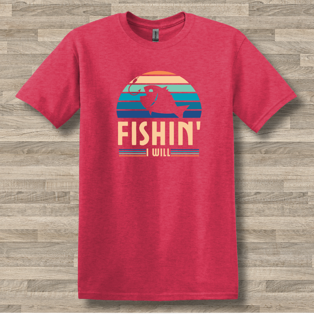This is image of Fishin I Will T-Shirt version 2