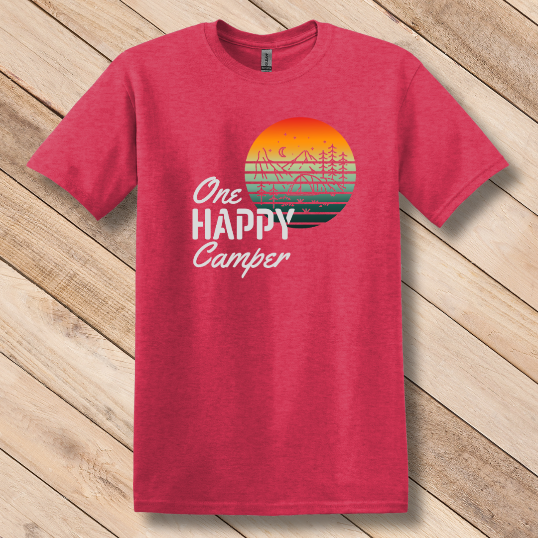 This is image of One Happy Camper T-Shirt version 9