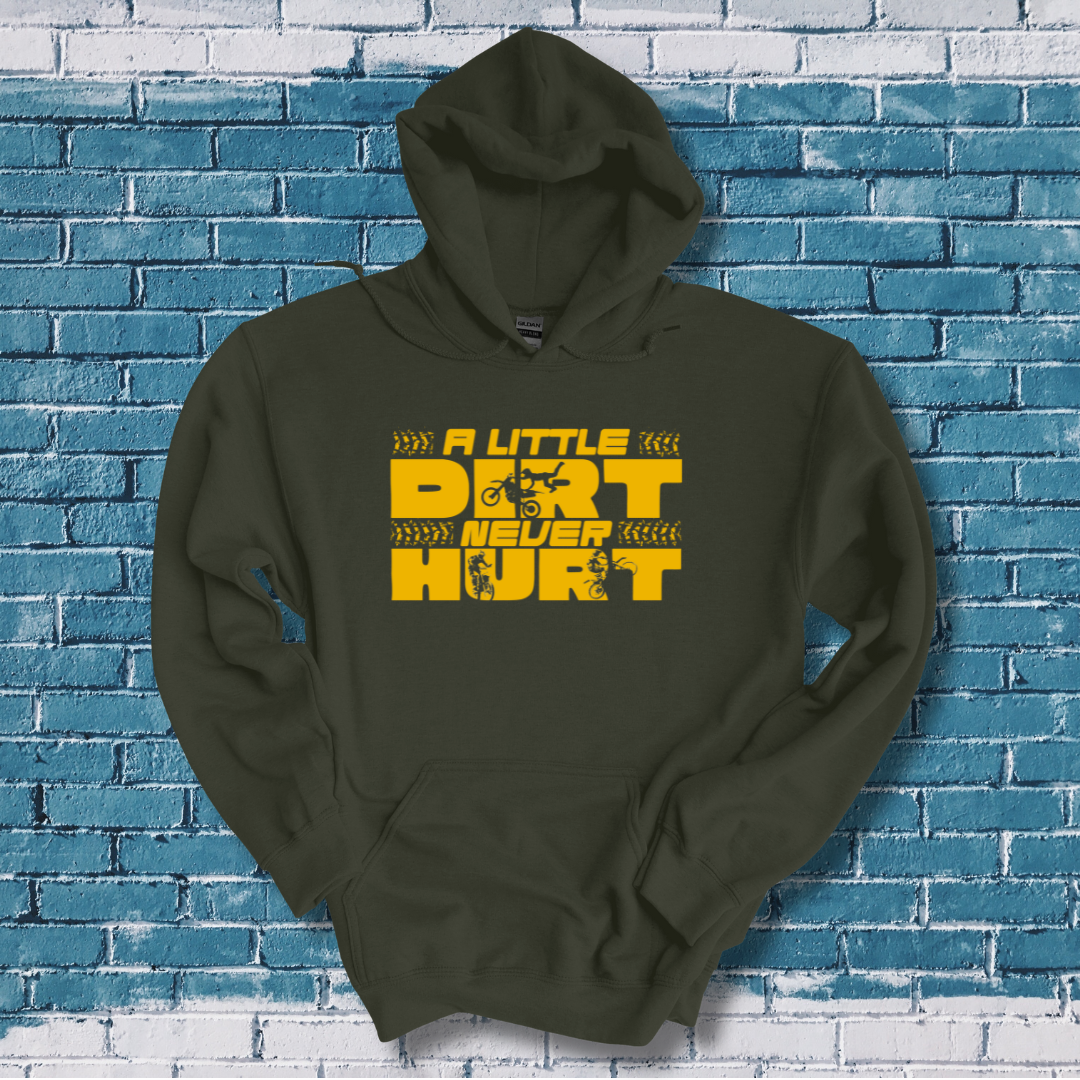 This is image of A Little Dirt Never Hurt Long-Sleeve Hoodie version 3