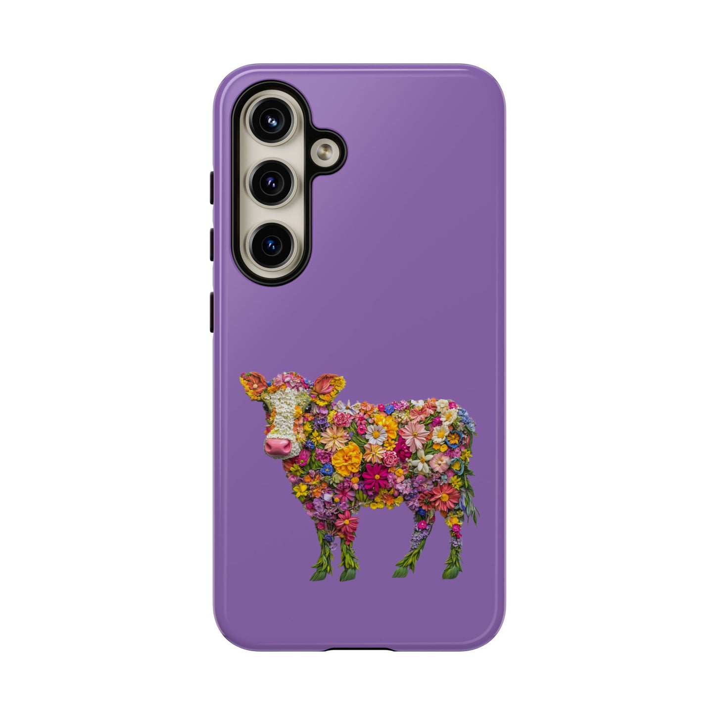 Cell Phone Case | Floral Cow | For iPhone, Samsung Galaxy, and Google Pixel