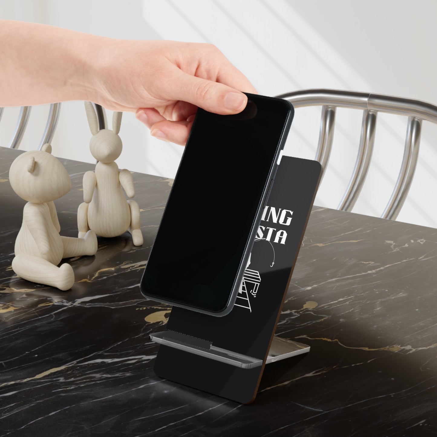 Fishing Gangsta, Cell Phone Stand for Desk or Nightstand