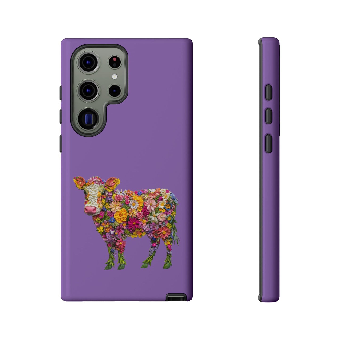 Cell Phone Case | Floral Cow | For iPhone, Samsung Galaxy, and Google Pixel