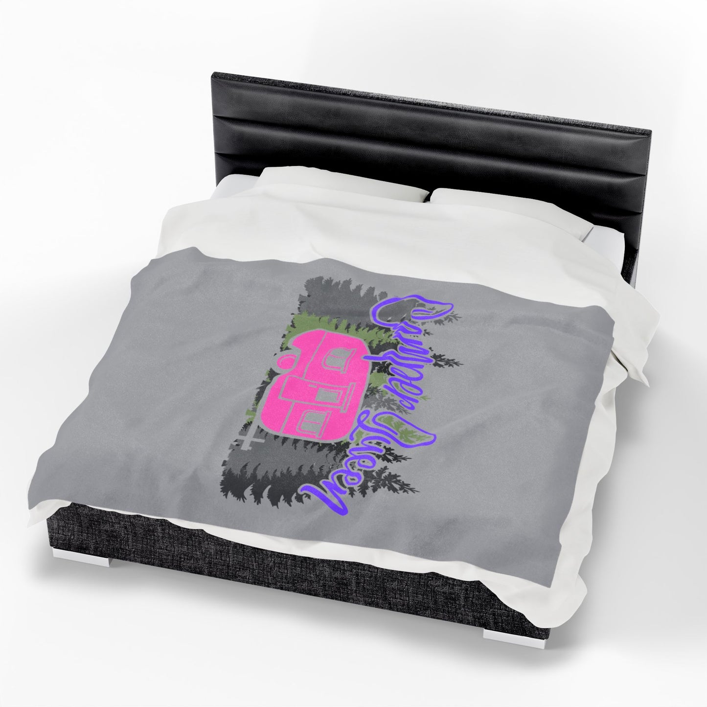 Velveteen Plush Blanket - Camper Queen
