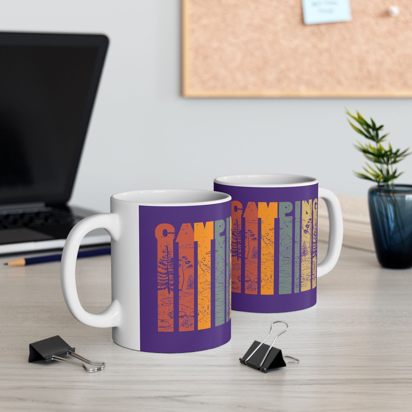 Coffee Mug - Camping Grunge