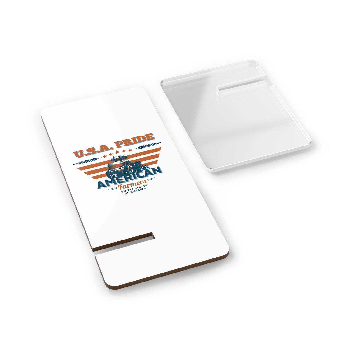 USA Pride American Farmers, Cell Phone Stand for Desk or Nightstand