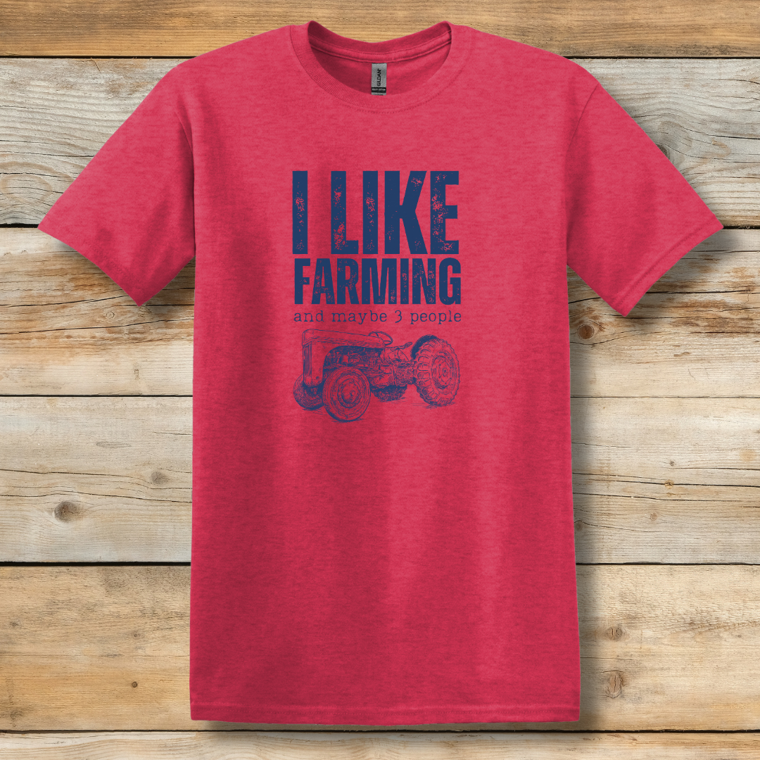 This is image of I Like Farming, Tractor Version, T-Shirt version 13