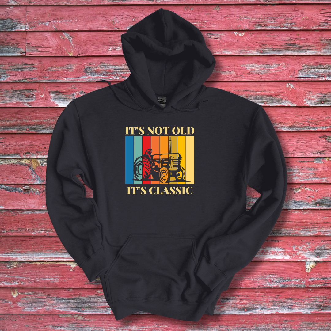 This is image of It's Not Old It's Classic Long-Sleeve Hoodie version 5