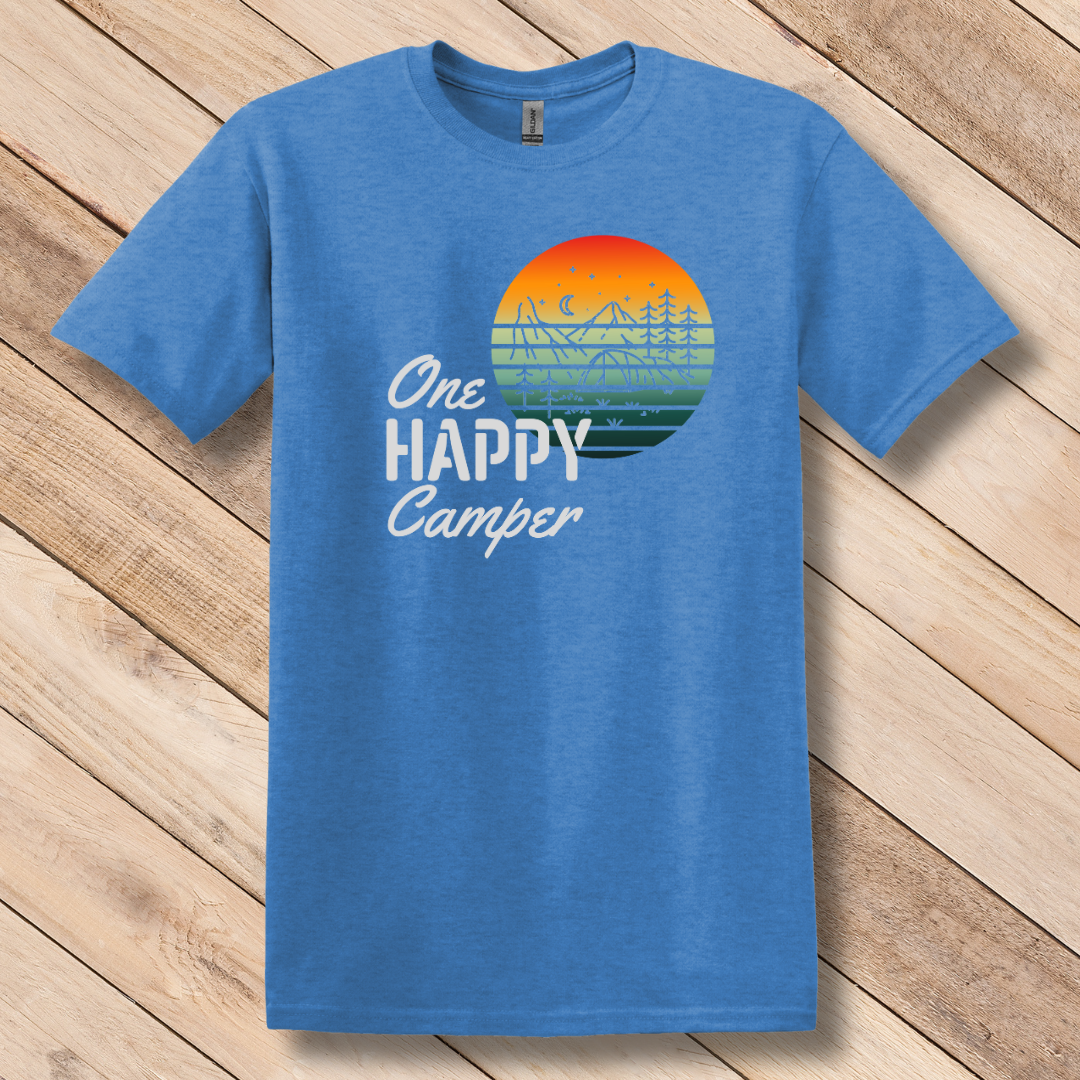 This is image of One Happy Camper T-Shirt version 10