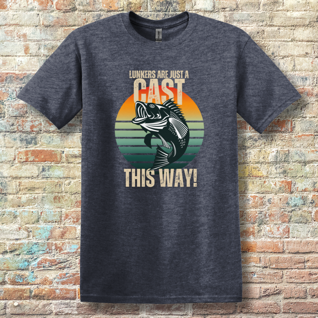 This is image of Lunkers are Just a Cast This Way T-Shirt version 11