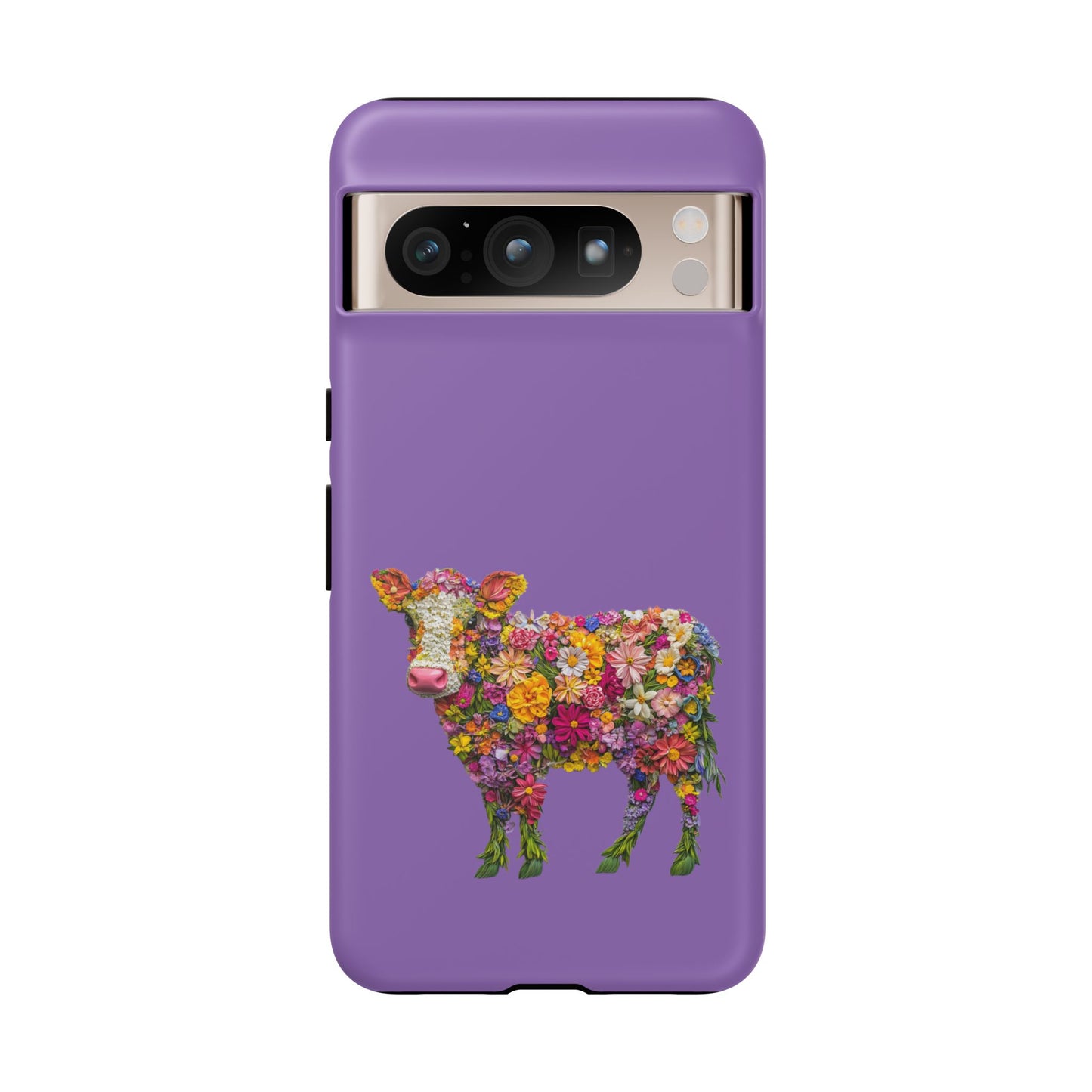 Cell Phone Case | Floral Cow | For iPhone, Samsung Galaxy, and Google Pixel