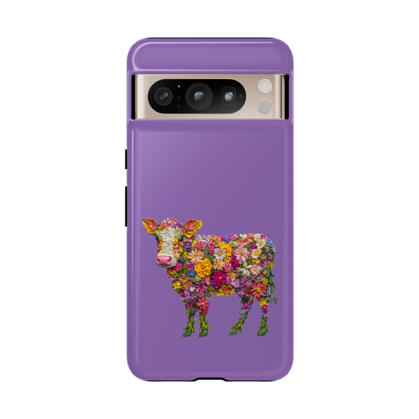 Cell Phone Case | Floral Cow | For iPhone, Samsung Galaxy, and Google Pixel