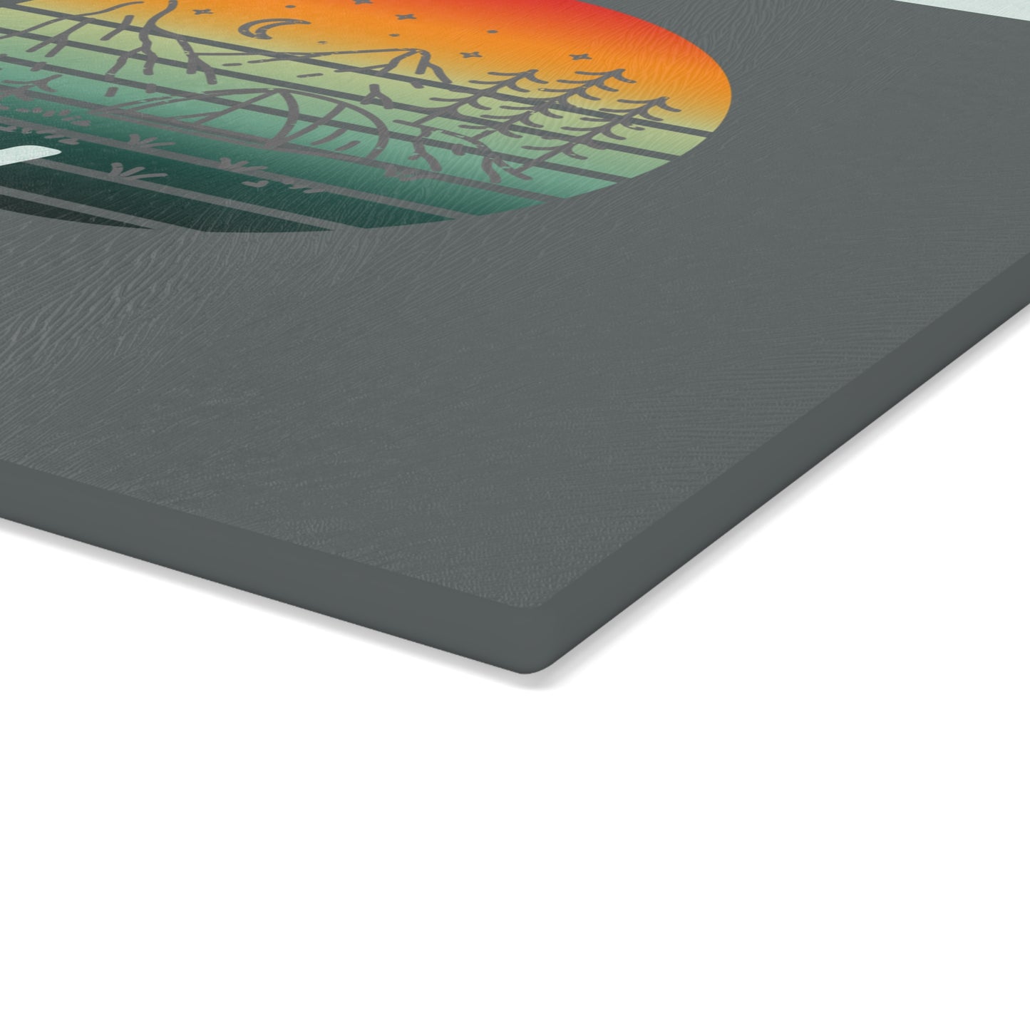 Glass Cutting Board - One Happy Camper