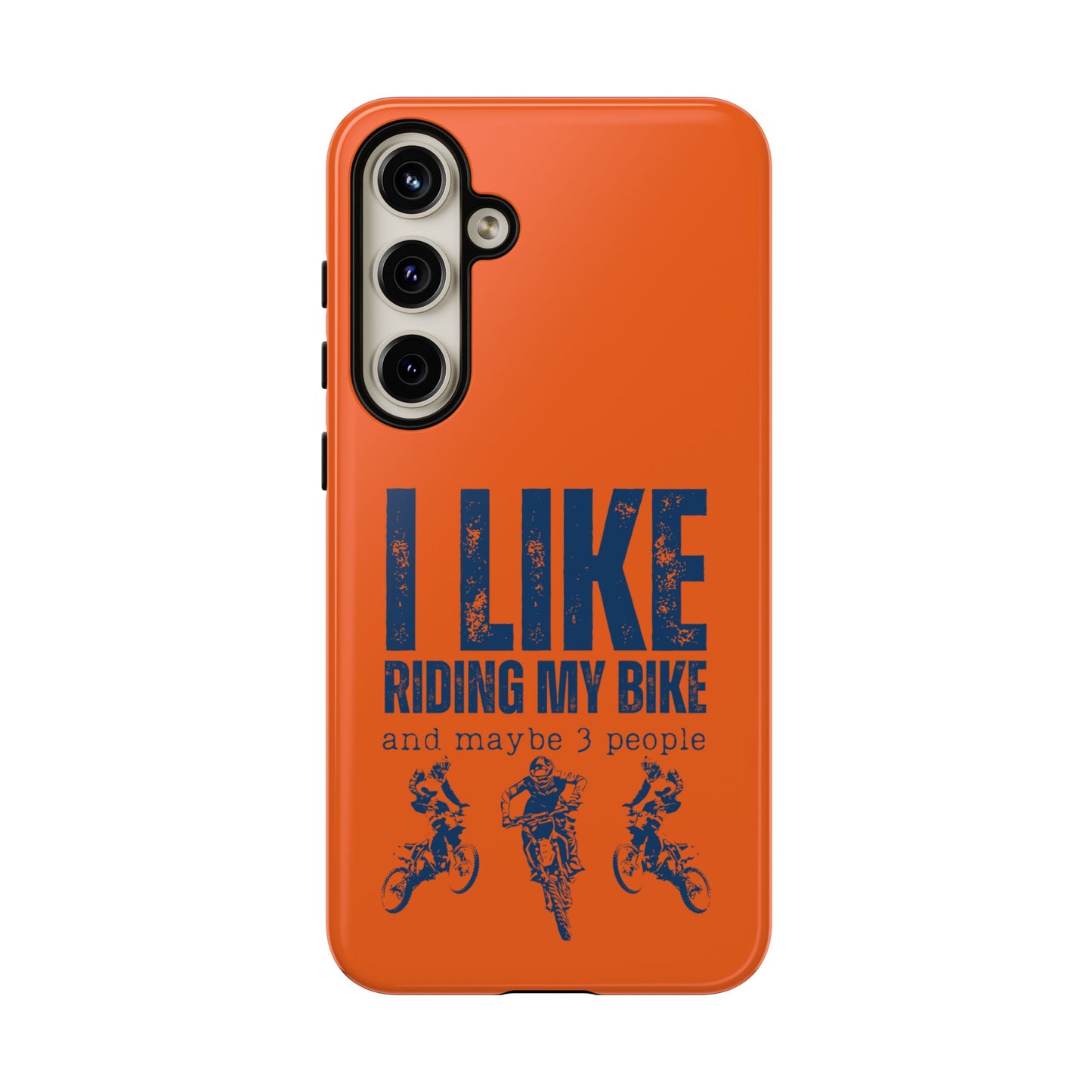 Cell Phone Case | I Like Riding My Bike, Dirt Bike Version | For iPhone, Samsung Galaxy, and Google Pixel