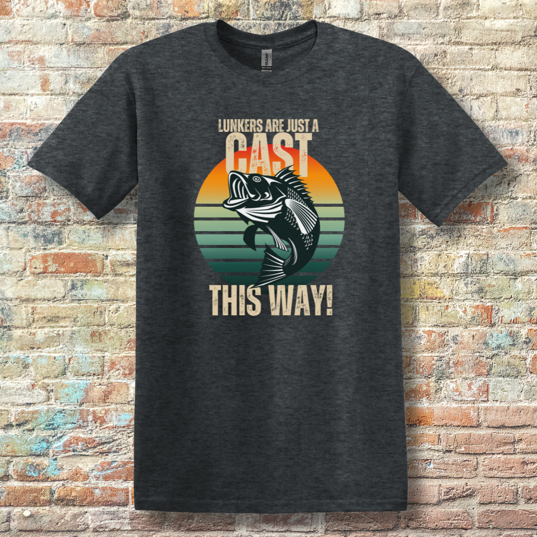 This is image of Lunkers are Just a Cast This Way T-Shirt version 9