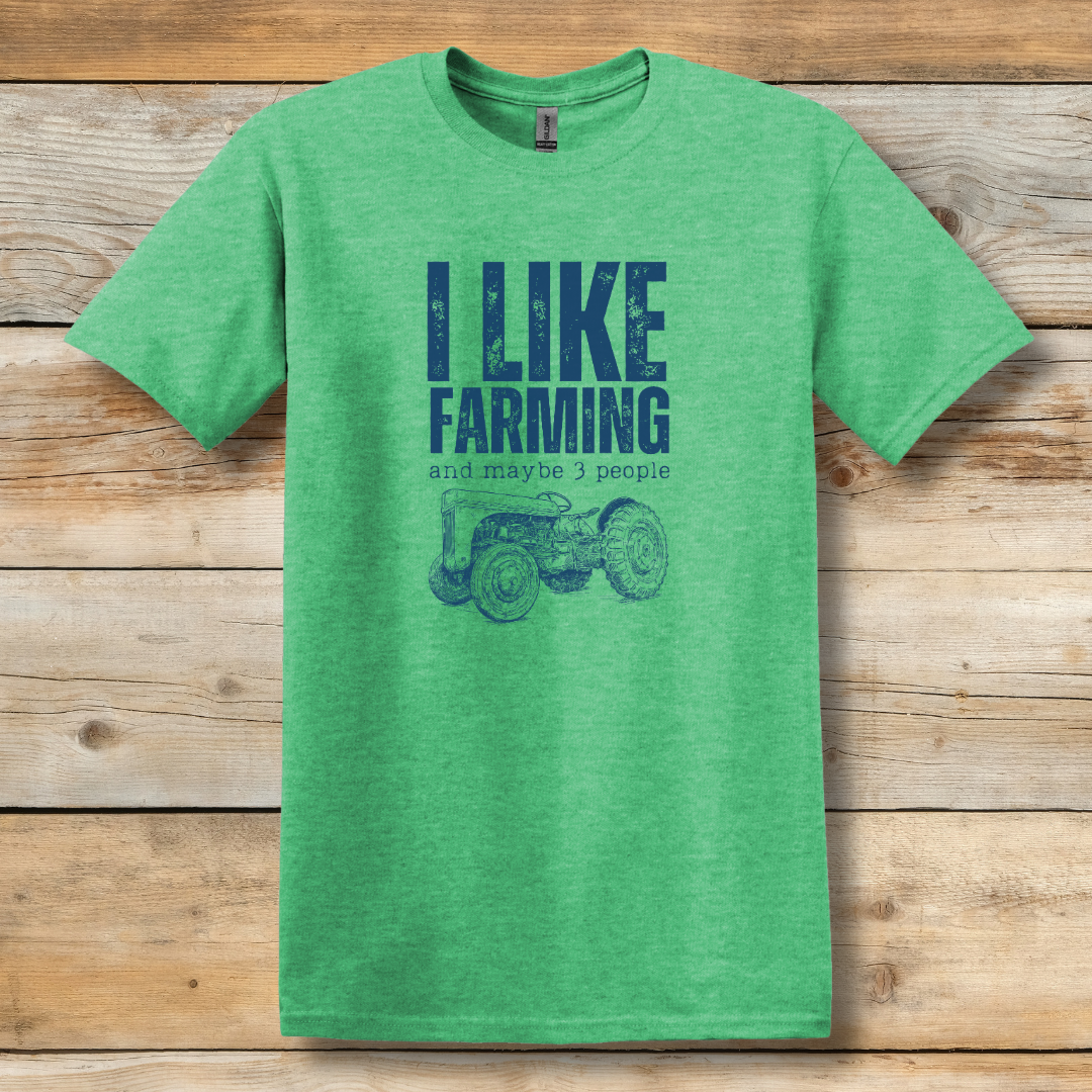 This is image of I Like Farming, Tractor Version, T-Shirt version 14