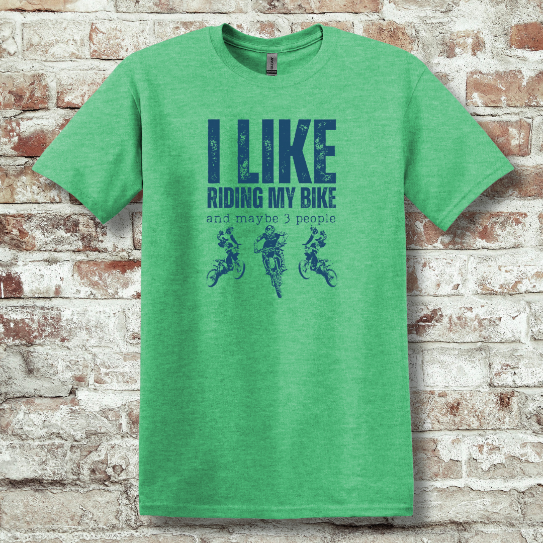 This is image of I Like Riding My Bike, Dirt Bike Version, T-Shirt version 14