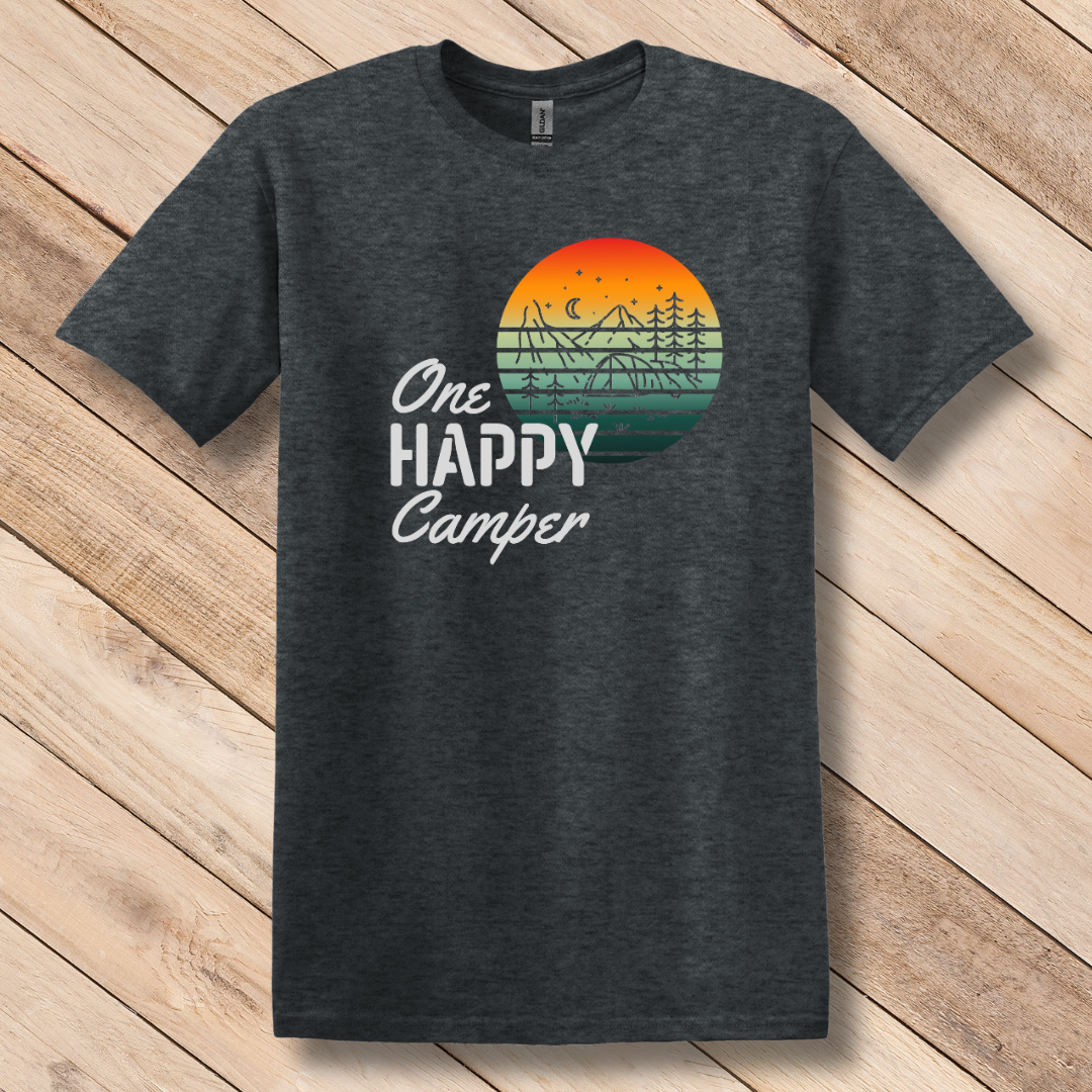 This is image of One Happy Camper T-Shirt version 11