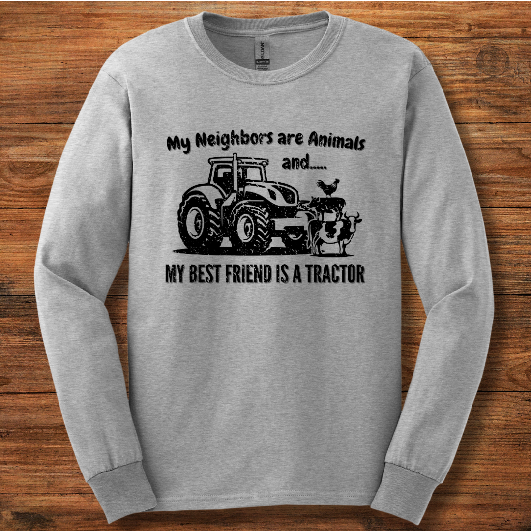 My Neighbors Are Animals Long Sleeve Tee | Farmer Gift