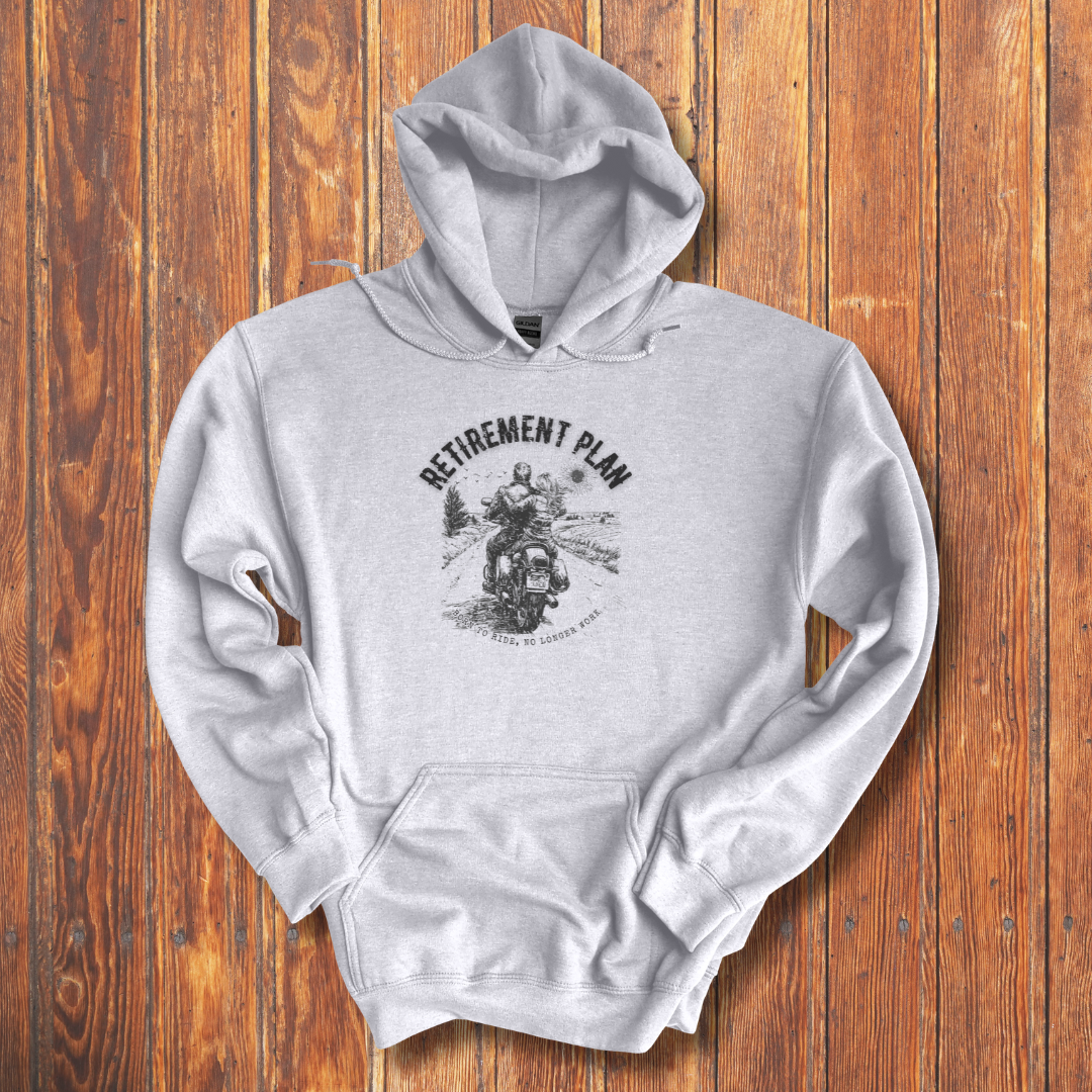 Biker Retirement Plan Long-Sleeve Hoodie | Retirement Gift