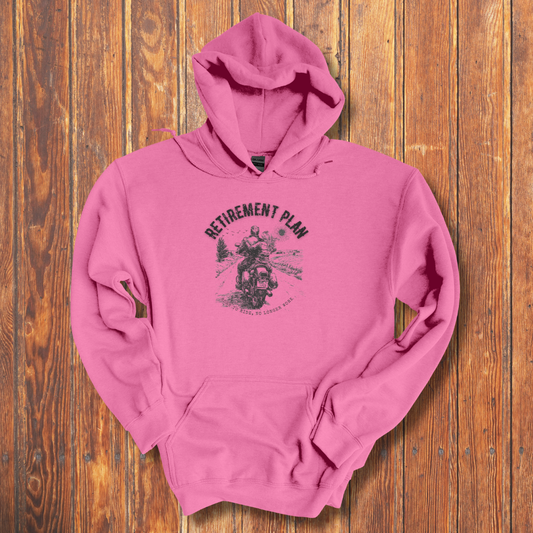 Biker Retirement Plan Long-Sleeve Hoodie | Retirement Gift