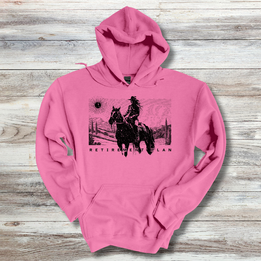 Horseback Retirement Plan Female Long-Sleeve Hoodie