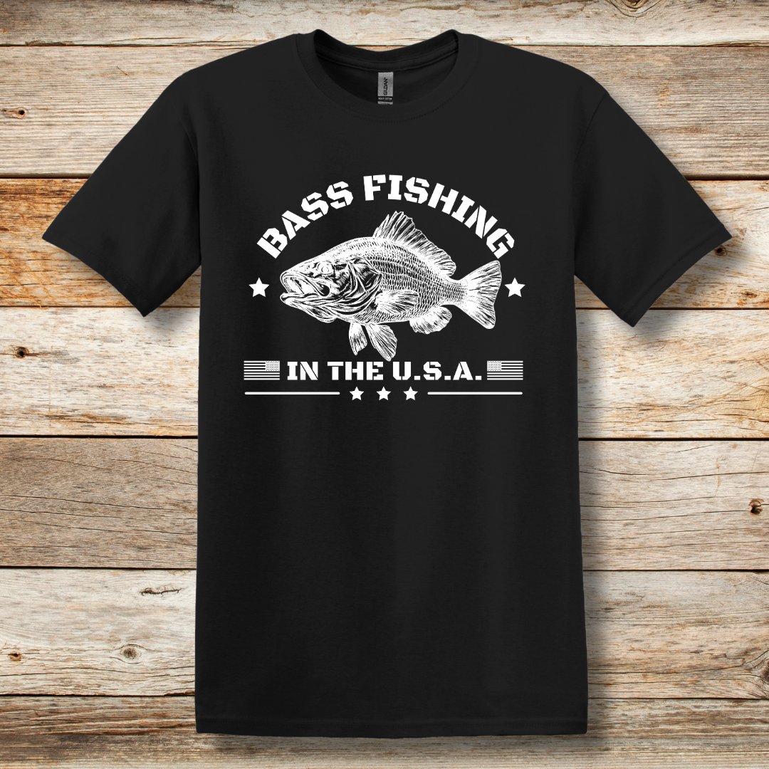 Bass Fishing in the USA T-Shirt | Gifts for Anglers
