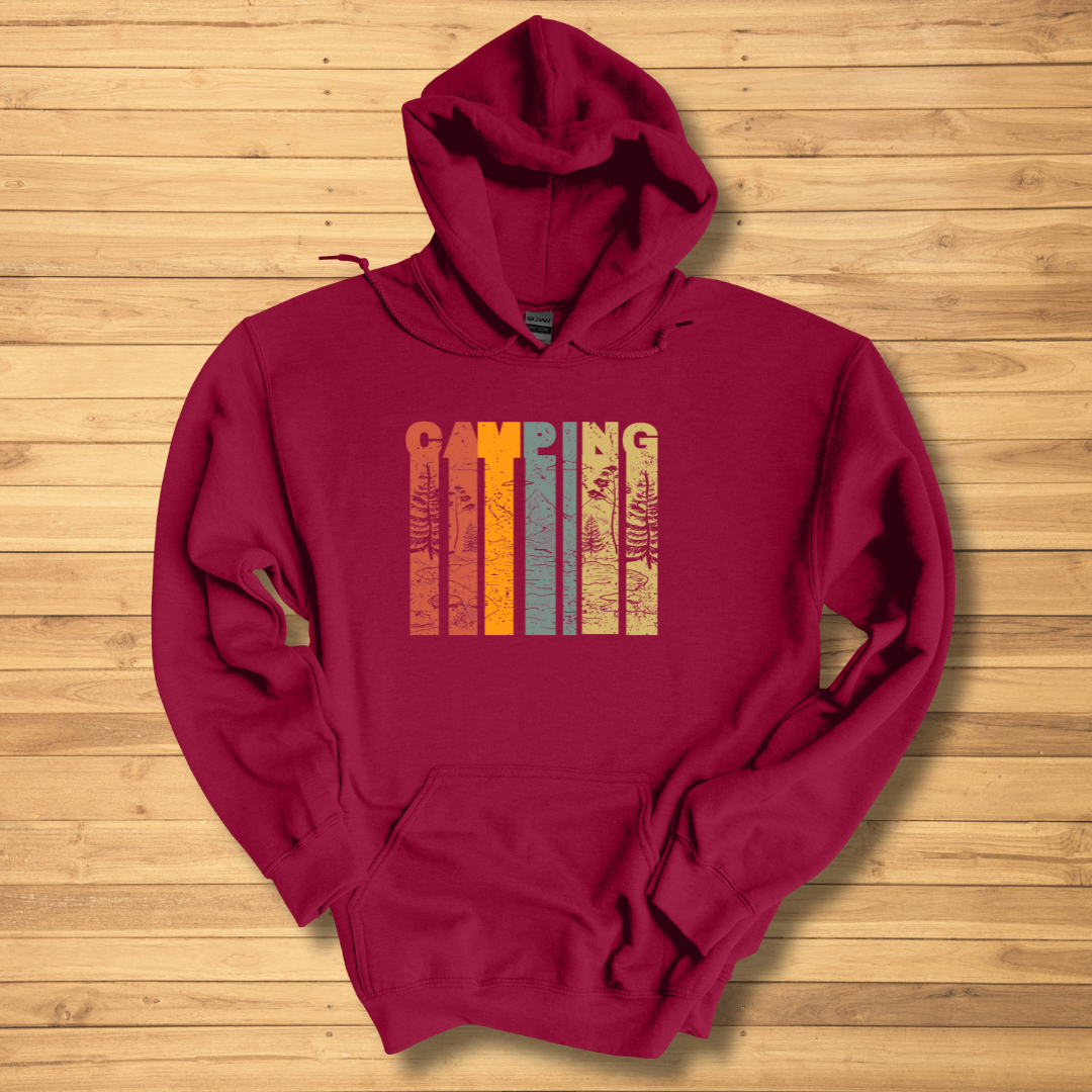 Camping Grunge Long-Sleeve Hoodie | Camping Gift Ideas
