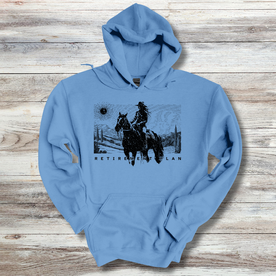 Horseback Retirement Plan Female Long-Sleeve Hoodie
