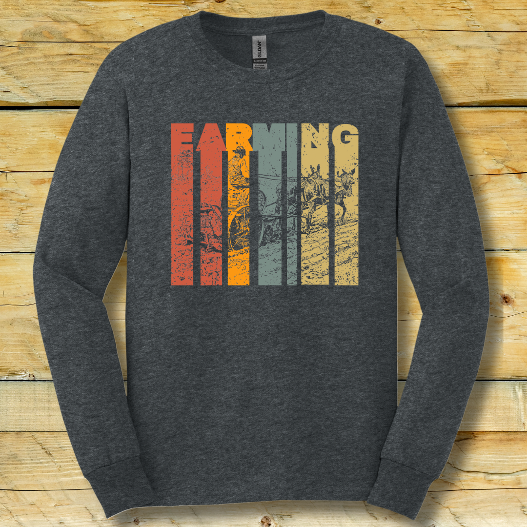 Farming Grunge Long Sleeve Tee | Gift Ideas for Farmers