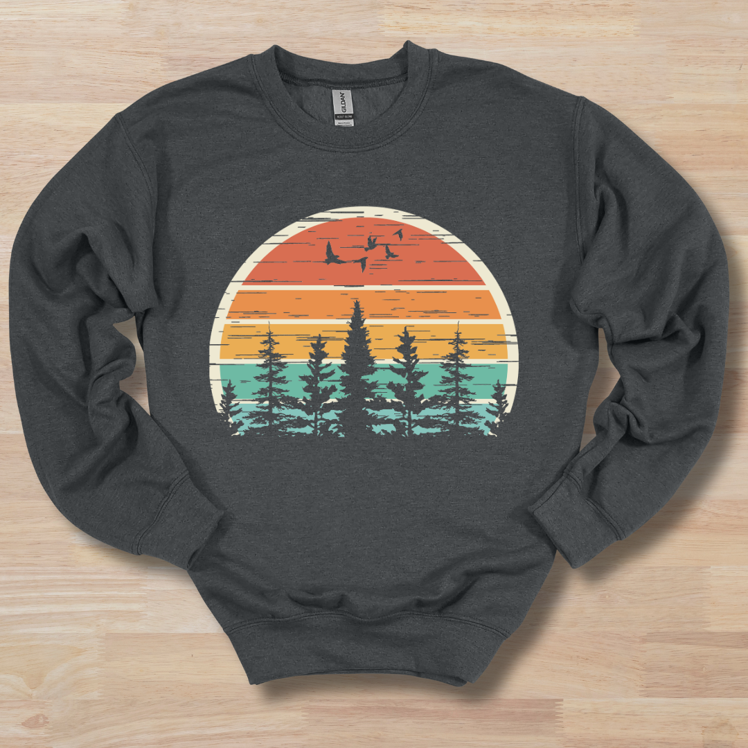 Nature Retro Vibe Sweatshirt | Camping Gift Ideas