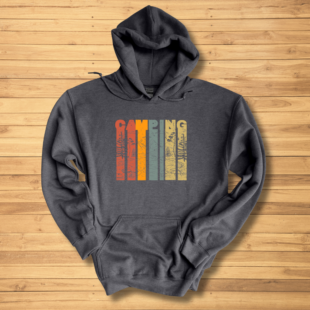 Camping Grunge Long-Sleeve Hoodie | Camping Gift Ideas
