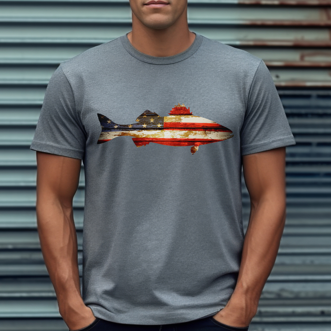Distressed Bass Flag T-Shirt