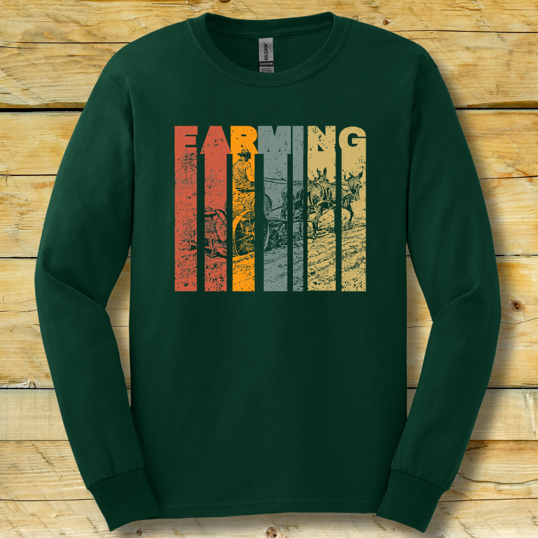 Farming Grunge Long Sleeve Tee | Gift Ideas for Farmers