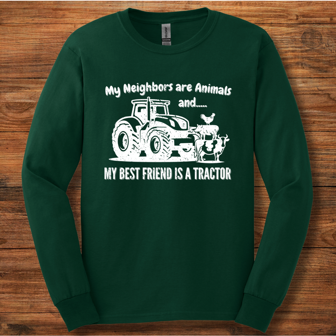 My Neighbors Are Animals Long Sleeve Tee | Farmer Gift