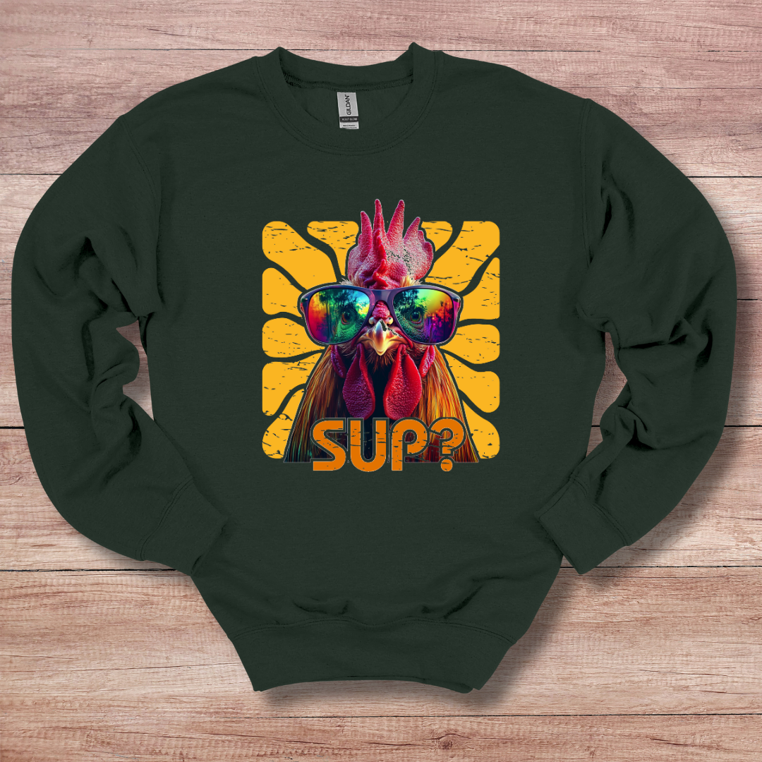 Rooster Sup? Sweatshirt | Farmer Gift