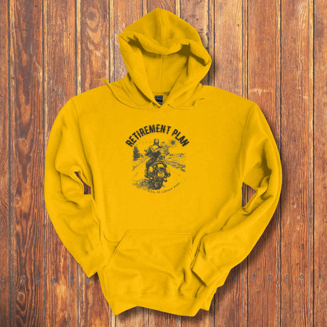 Biker Retirement Plan Long-Sleeve Hoodie | Retirement Gift